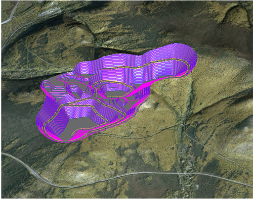 Projected open pit