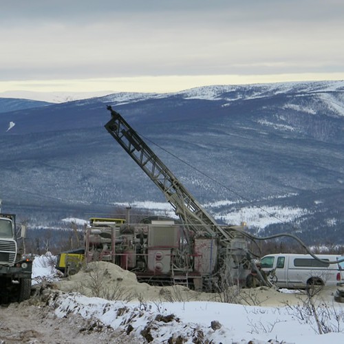 Drill Rig at Livengood during Wintertime