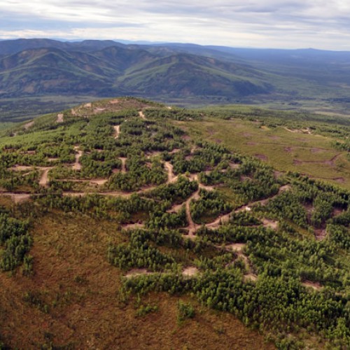 Aerial of Money Knob Hill where Resource is Focused